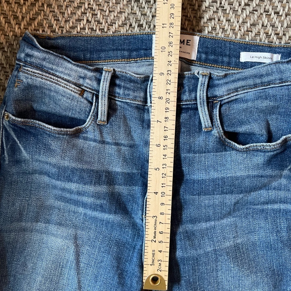 Frame Le High Skinny Raw Hem Ankle Denim Jeans Size 26 - Picture 5 of 7